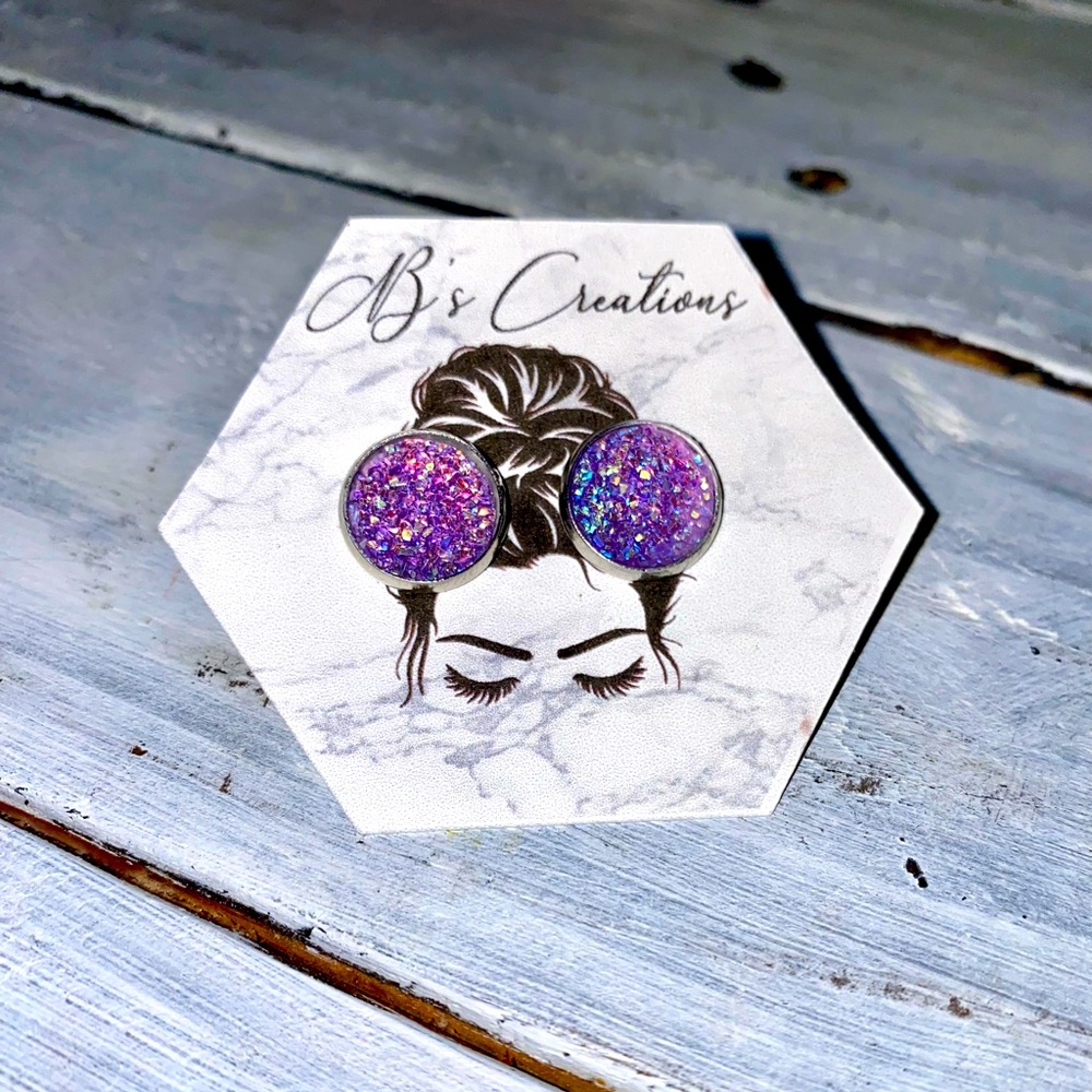 Druzy Stud Earrings